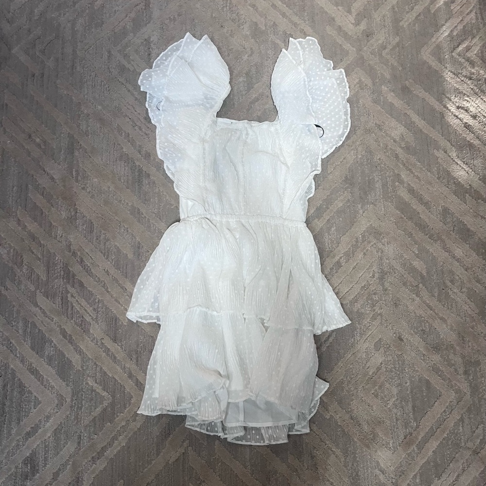 White Ruffled Dress